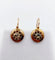 Boucles d'oreilles Dormeuses victorienne or rose, diamants sertis clos sur paillon 58 Facettes A05808