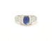 Bague Bague en or blanc avec saphir cabochon de 2 carats et diamants 58 Facettes 13015
