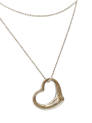 Pendentif Tiffany & Co. - Pendentif Peretti Cœur Ouvert en Argent 58 Facettes
