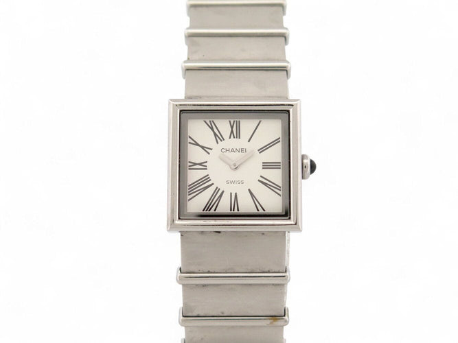 Montre vintage montre CHANEL mademoiselle h0827 23mm en acier quartz  lady 58 Facettes 271265