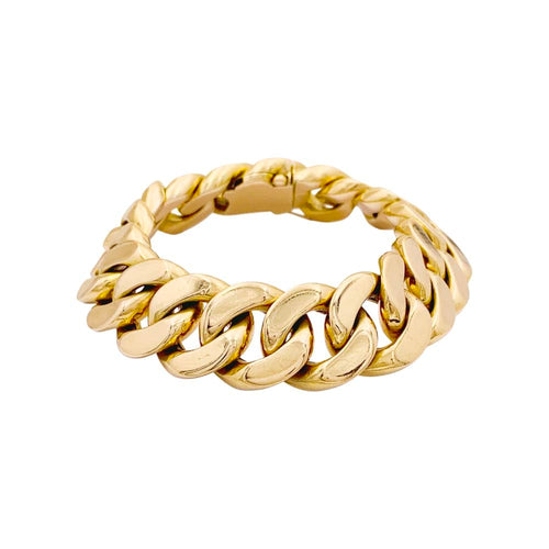 Bracelet Bracelet vintage gourmette en or rose. 58 Facettes 34887