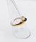 Bague 55 Bague jonc vintage or jaune, cabochon de saphir 58 Facettes A05888