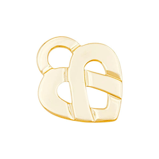 Poiray Pendant, "Interlaced Heart", yellow gold. 58 Facettes 35321