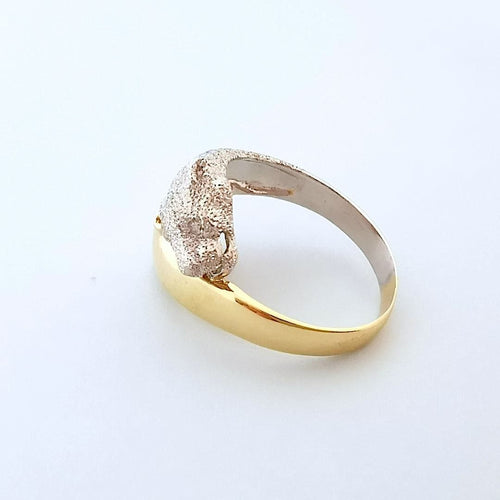 Bague 58.5 Bague féline panthères - Diamants - unisexe - Or 18 K 58 Facettes AA 1715