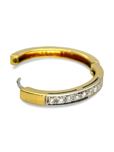 Créoles or jaune et diamants 0,50 ct 58 Facettes 1153