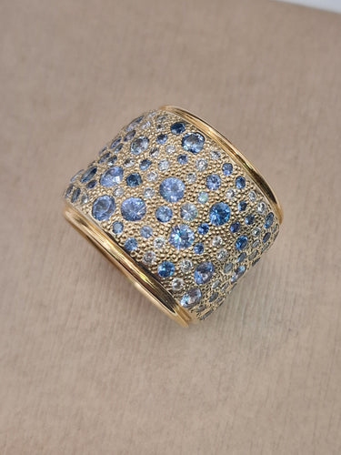 Bague 57 POMELLATO - Bague Sabbia en or jaune et saphirs 58 Facettes