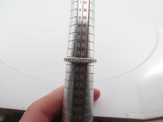 Bague 54 bague alliance americaine t 54 34 diamants 1.1ct or blanc 18k en 58 Facettes 266001