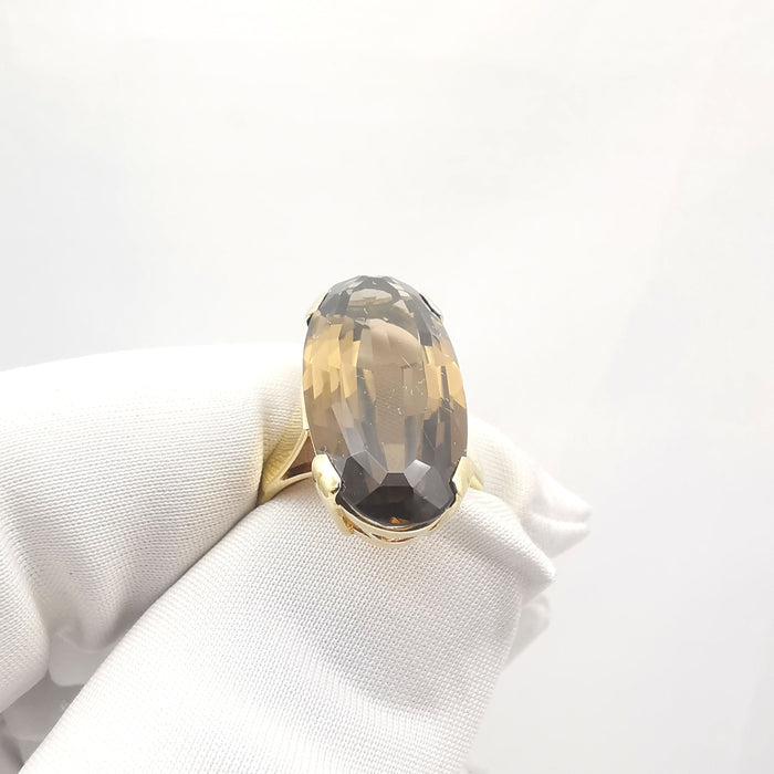 Bague 52 bague en or jaune Quartz 58 Facettes