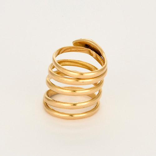 Bague 57 Bague serpent en Or jaune, rubis et diamants 58 Facettes REU0851X2