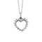 Collier Chaîne en or blanc et pendentif coeur diamants 58 Facettes ARL0760