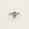 Bague 56 Marguerite or rose tanzanite diamants 58 Facettes