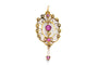 Pendentif Pendentif ancien en or jaune avec rubis et perles 58 Facettes 9115
