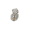 Puce d'oreille SEULE vintage or blanc et diamant de 0.38 carat 58 Facettes A06242