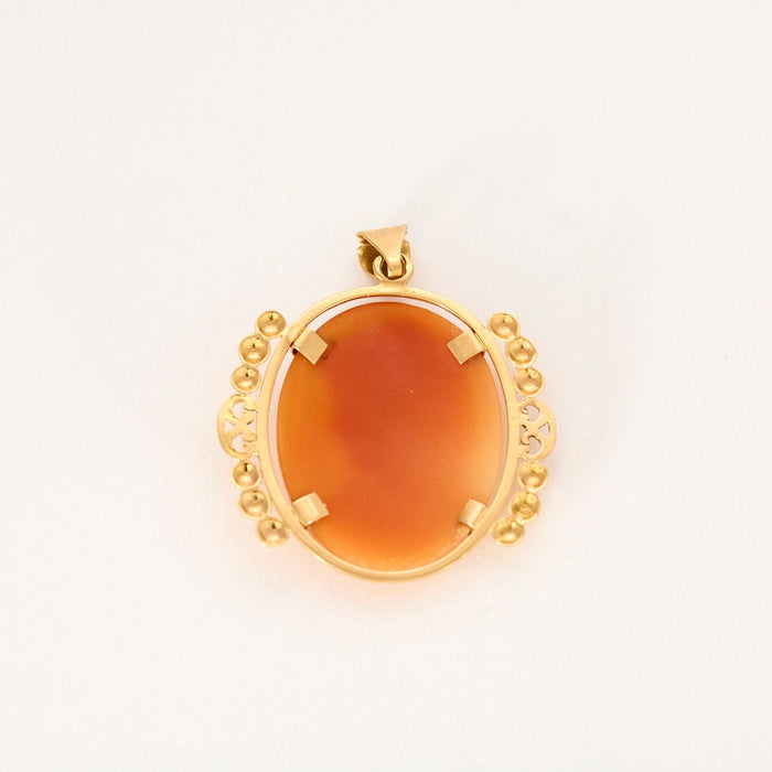 Pendant cameo yellow gold