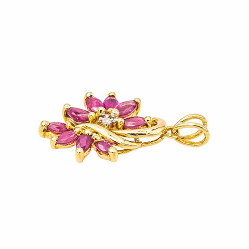 Pendentif Pendentif  Or jaune Rubis, Diamant 58 Facettes 4169051CN