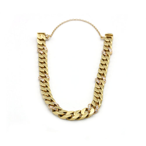 Bracelet Bracelet - Or jaune et diamants 58 Facettes 1054