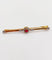 Broche barrette art déco en or 18k et pierre rouge 58 Facettes A06478