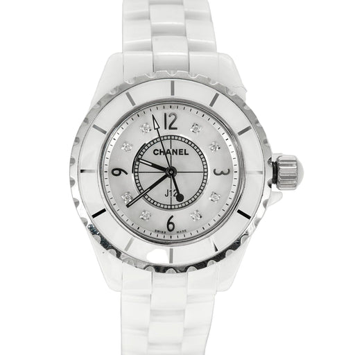 Montre CHANEL- J12 - Montre en céramique blanche. 58 Facettes 250278