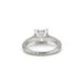 Bague 48 Solitaire accompagné or blanc diamants - 1,51 carat D VS1 58 Facettes 240329R