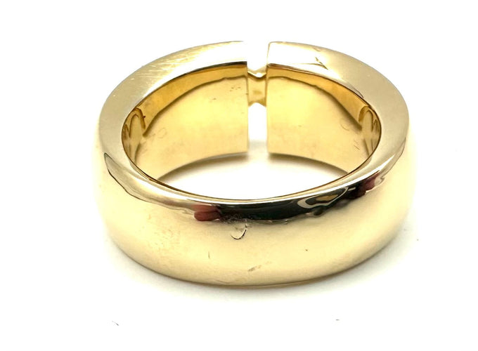 Bague 56 CHAUMET. Collection "Liens", bague or jaune 18K et diamants 58 Facettes