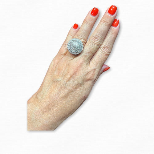 Bague 55 Bague Diamants, or blanc 18 carat 58 Facettes 6430A