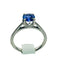 Bague 55 Solitaire en or blanc avec tanzanite 58 Facettes 50122