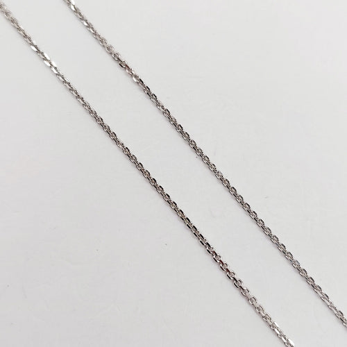 Collier Chaine fine vintage or blanc 14k mailles forçat 46 cm 58 Facettes A06004