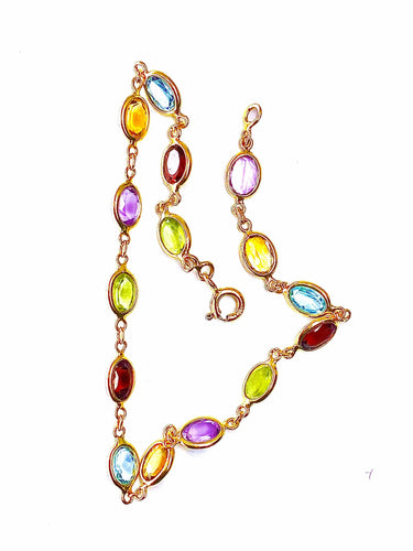 Bracelet Bracelet or jaune et pierres fines 58 Facettes AB351