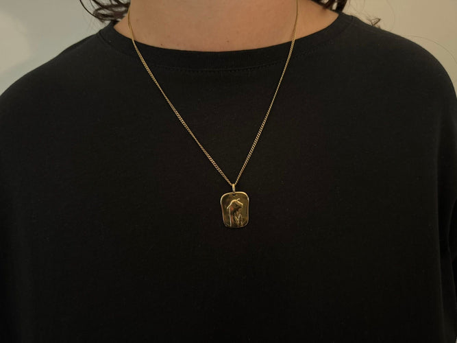 Augis - Medaille Maagd Maria in 18 karaat geelgoud 