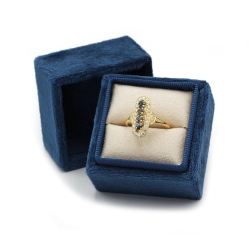 Bague 50 Bague - Or jaune diamants et saphirs 58 Facettes 1035