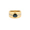 Bague 49 Bague jonc or jaune, saphir et diamants 58 Facettes RAM2604