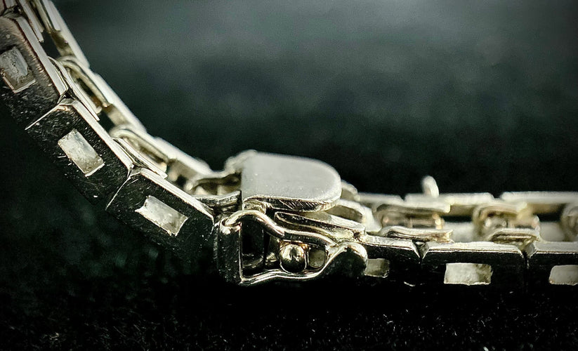 Bracelet Bracelet or blanc saphir et brillants 58 Facettes