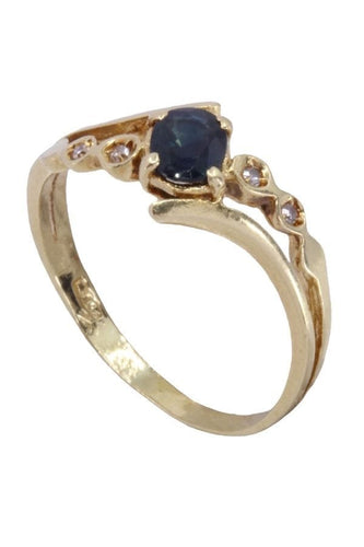 Bague 53 BAGUE MODERNE SAPHIR ET DIAMANTS 58 Facettes 087591