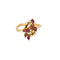 Bague 56 Bague or jaune, rubis et diamants 58 Facettes PAL32242