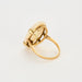 Bague 54 Bague Or Jaune Cabochon d'Opale Blanche 58 Facettes