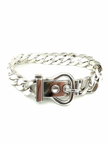 HERMES. Kokoelma "Boucle sellier", vintage rannekoru Hopea MM 