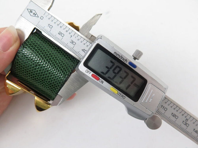 Collier bracelet HERMES collier de chien medor 17-20cm en cuir lezard vert 58 Facettes 268884