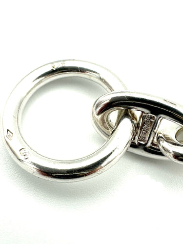 Collier HERMES. Collection "Chaine d'ancre", collier argent MM 58 Facettes