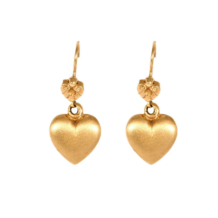 Boucles d'oreilles Paire de boucles d'oreilles coeur or jaune 58 Facettes LP446