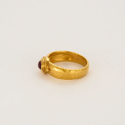 Bague 58 Bague Ωζα en or jaune brun sertie d'une spinelle rose 58 Facettes LP1182