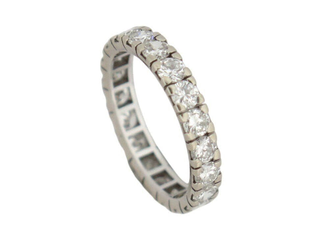 Bague 50 bague alliance americaine 20 diamants 2ct or blanc 18k 2.1gr t50 58 Facettes 268367