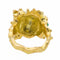 Anello Cocktail Oro giallo Corallo, Peridoto, Perla 