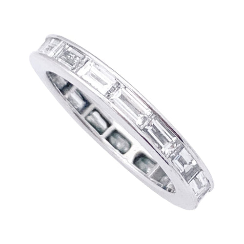 Bague 51 Alliance platine et diamants. 58 Facettes 33379