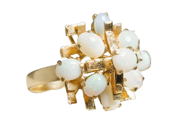 Bague 58.5 Goldring mit Opalen – Verträumte Eleganz 58 Facettes 2992