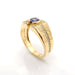 Bague 66 Bague or jaune saphir diamants 58 Facettes