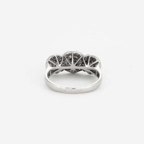 Bague BAGUE DE FIANCAILLES DIAMANTS OR GRIS 18K 58 Facettes