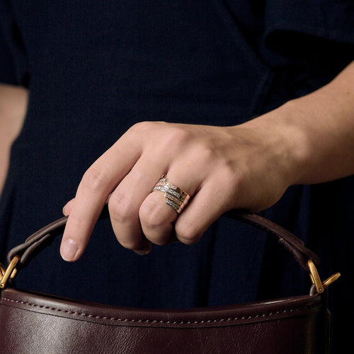 Bague 53 Bague La Spirale or bicolore 58 Facettes LP1488/