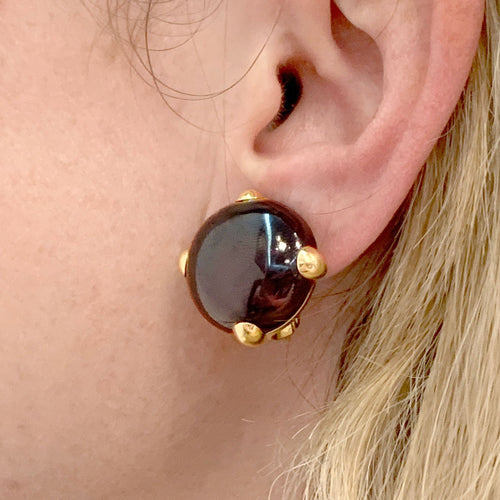 Boucles d'oreilles Boucles d'oreilles Pomellato, "Griffe", grenat, or jaune. 58 Facettes 34574