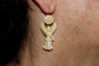 Boucles d'oreilles Boucles d'oreilles antiques en or sculptées en ivoire 58 Facettes 7482