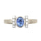 Bague Bague en or avec saphir bleu de Ceylan sans chaleur et diamants 58 Facettes AO-0005